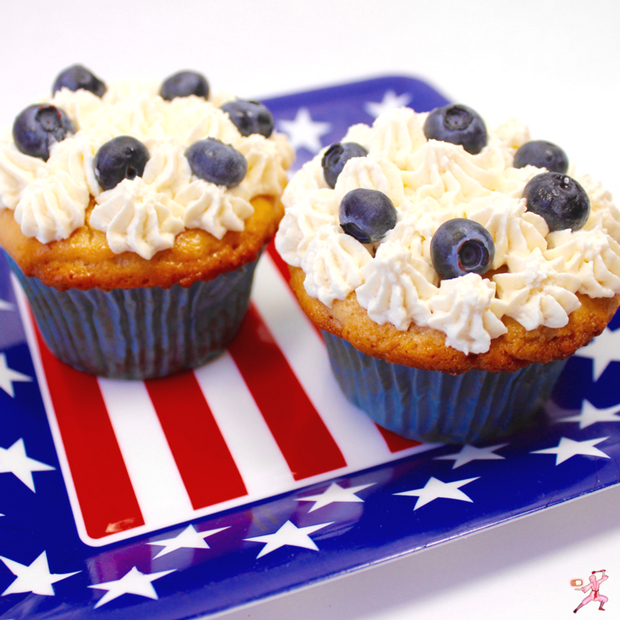 rose petal jam filled blueberry yogurt easy recipe for fourth of july red white and blue sunday supper blueberry easy recipe cupcakes for fourth of july